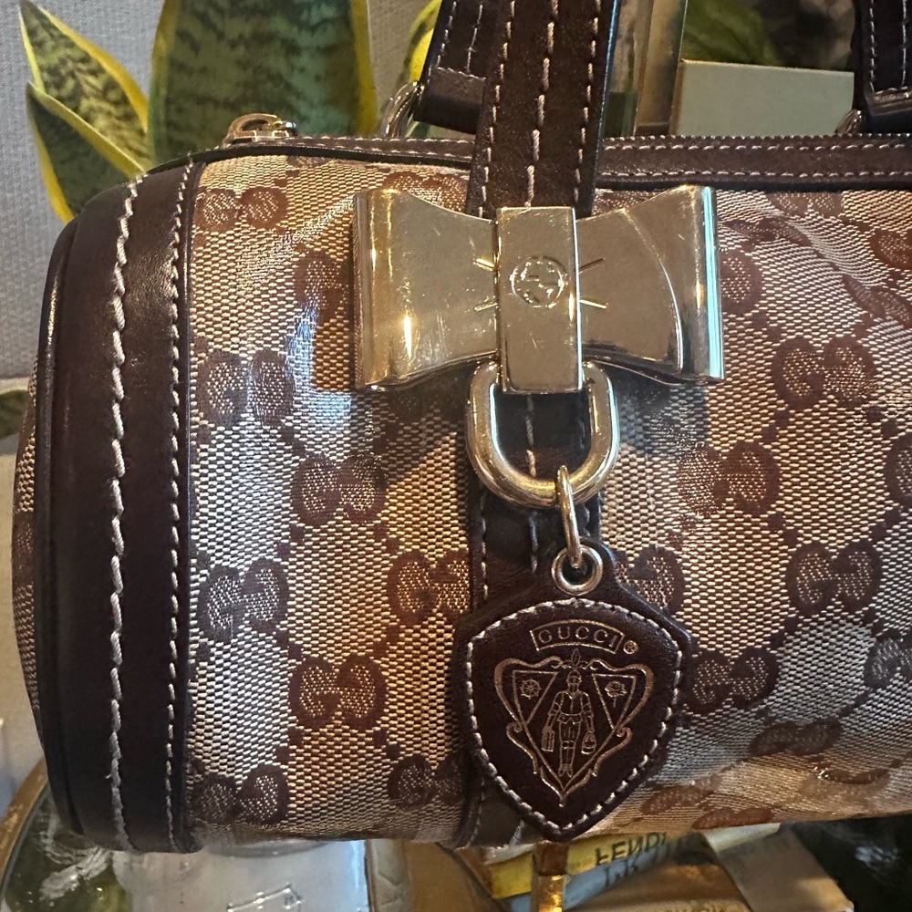 Gucci Duchessa Mini Boston Bag with Unbranded Crossbody Strap - Picture 2 of 12